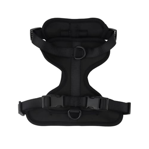 Breathable Lightweight Dog Harness Adjustable Pet Chest Strap Outdoor Walk Training Pet Harenss for Small Medium Dog(Black,M) von VRKRTVBLB