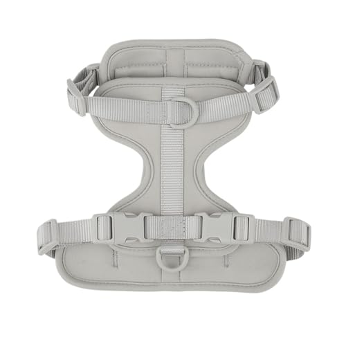 Breathable Lightweight Dog Harness Adjustable Pet Chest Strap Outdoor Walk Training Pet Harenss for Small Medium Dog(Gray,S) von VRKRTVBLB