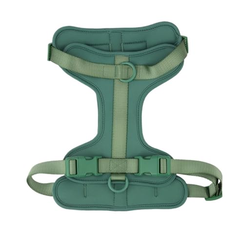Breathable Lightweight Dog Harness Adjustable Pet Chest Strap Outdoor Walk Training Pet Harenss for Small Medium Dog(Green,M) von VRKRTVBLB