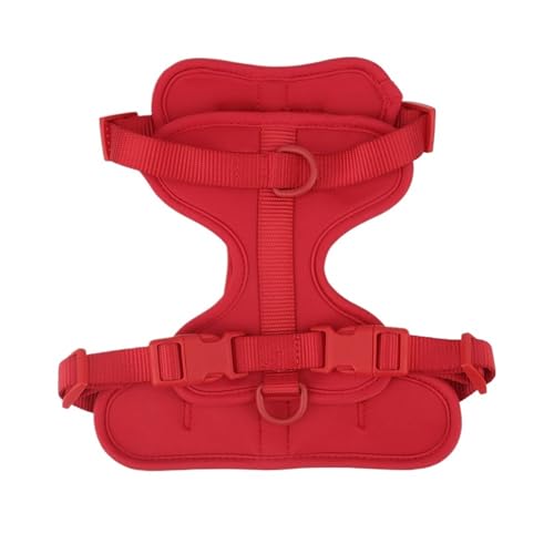Breathable Lightweight Dog Harness Adjustable Pet Chest Strap Outdoor Walk Training Pet Harenss for Small Medium Dog(Red,S) von VRKRTVBLB