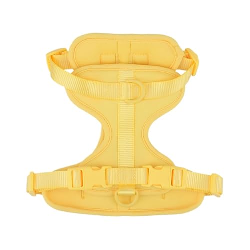 Breathable Lightweight Dog Harness Adjustable Pet Chest Strap Outdoor Walk Training Pet Harenss for Small Medium Dog(Yellow,S) von VRKRTVBLB