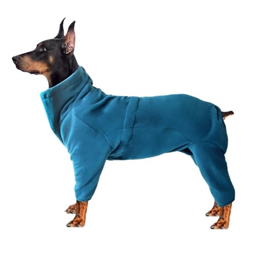 Dog Clothes Soft Pullover Pajamas for Small Medium Large Dogs Warm Thicken Jacket Pet Jumpsuit Winter Coat(Blue2,S) von VRKRTVBLB