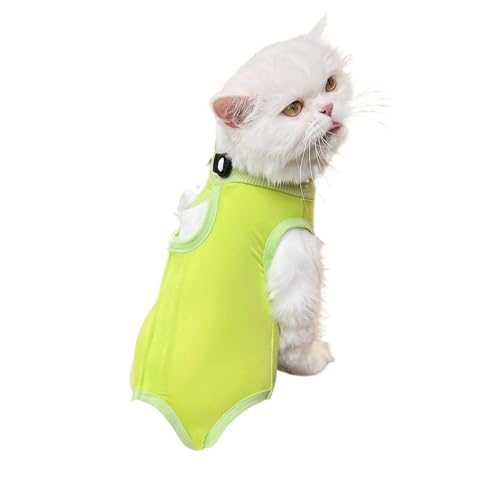 Erholungsanzug for Katzen nach Operationen, for kleine und mittelgroße Hunde, Weste, Hemd, weicher Pyjama, for Schutz vor Lecken nach Operationen(Green,L) von VRKRTVBLB
