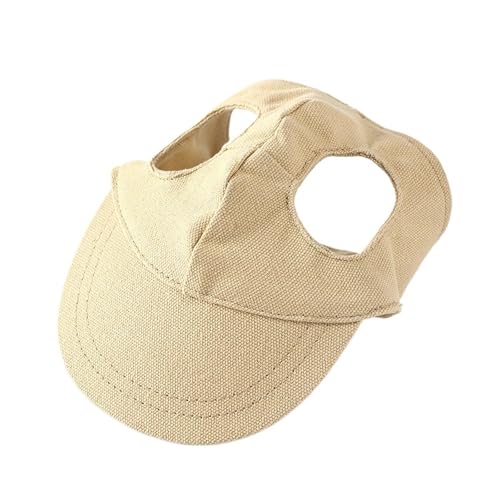 Haustier-Baseballkappe, Sonnenhut for den Außenbereich, lässiger Sonnenhut for kleine und mittelgroße Hunde und Katzen(Khaki,L) von VRKRTVBLB
