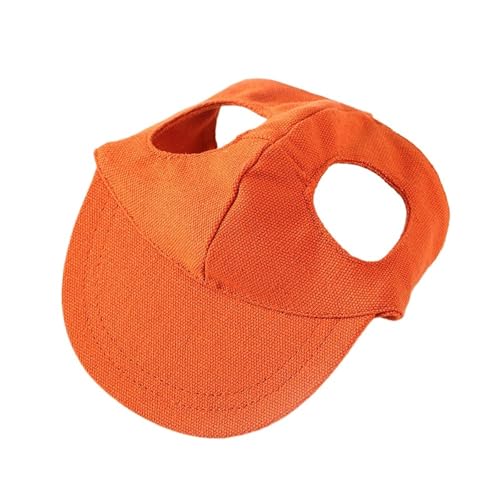 Haustier-Baseballkappe, Sonnenhut for den Außenbereich, lässiger Sonnenhut for kleine und mittelgroße Hunde und Katzen(Orange,M) von VRKRTVBLB