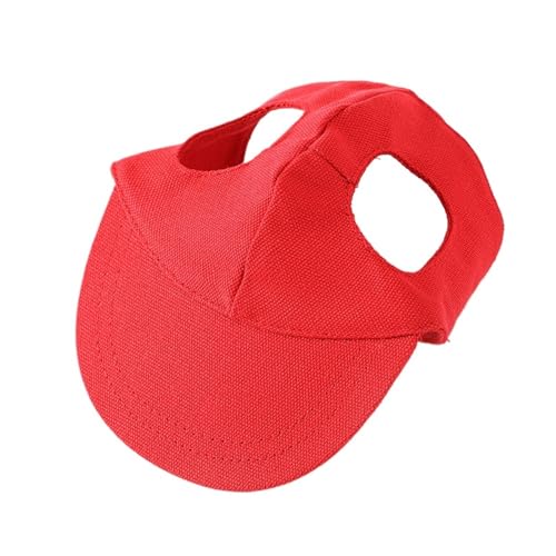 Haustier-Baseballkappe, Sonnenhut for den Außenbereich, lässiger Sonnenhut for kleine und mittelgroße Hunde und Katzen(Red,M) von VRKRTVBLB