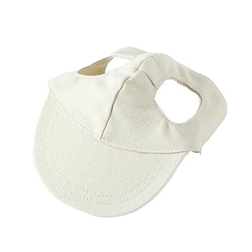 Haustier-Baseballkappe, Sonnenhut for den Außenbereich, lässiger Sonnenhut for kleine und mittelgroße Hunde und Katzen(White,M) von VRKRTVBLB