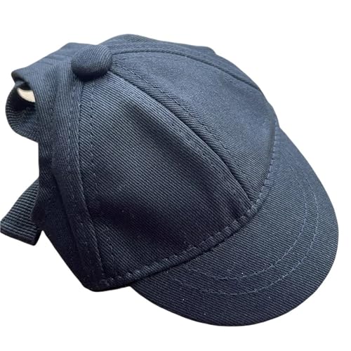 Haustier-Baseballmütze for Frühling und Sommer, for kleine Hunde, Sonnenhut mit freiliegenden Ohren, Katzen- und Hundezubehör(Black,M) von VRKRTVBLB
