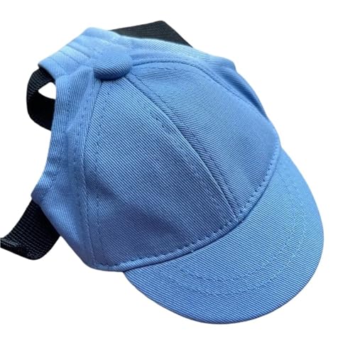 Haustier-Baseballmütze for Frühling und Sommer, for kleine Hunde, Sonnenhut mit freiliegenden Ohren, Katzen- und Hundezubehör(Blue 2,M) von VRKRTVBLB