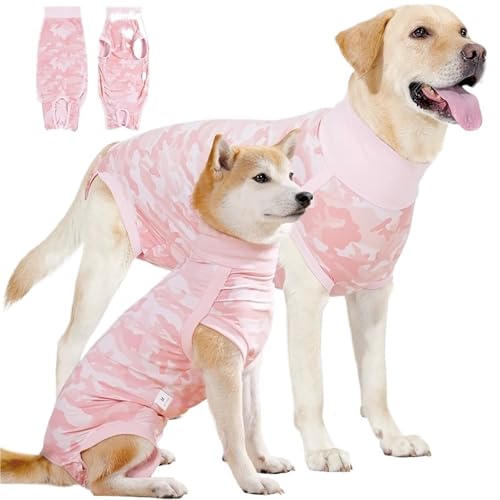 Haustier-Chirurgie-Anzug Anti-Lecken Sterilisation Kleidung Entwöhnung Atmungsaktive Anti-Kratz-Gurt Weste(Pink,XS) von VRKRTVBLB