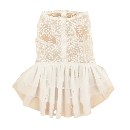 Haustier-Hochzeitsparty-Anzug, Sommer-Netzkleid, geeignet for kleine und mittelgroße Hunde und Katzen(XXL) von VRKRTVBLB