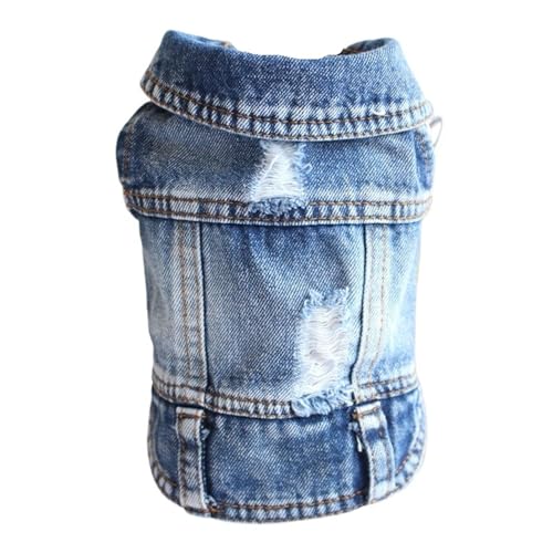 Haustier-Jeans, Reversweste for kleine und mittelgroße Hunde, Hundekleidung for Frühling und Herbst(XL) von VRKRTVBLB