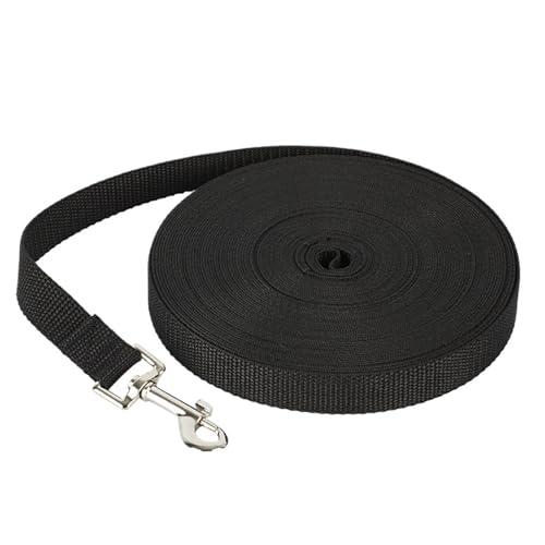 Haustier-Leine, verlängerte Kontrolle, Nylonseil, Hundezubehör(Black,300cm*2cm) von VRKRTVBLB