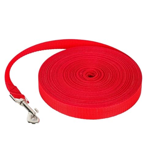 Haustier-Leine, verlängerte Kontrolle, Nylonseil, Hundezubehör(Red,2000cm*2cm) von VRKRTVBLB