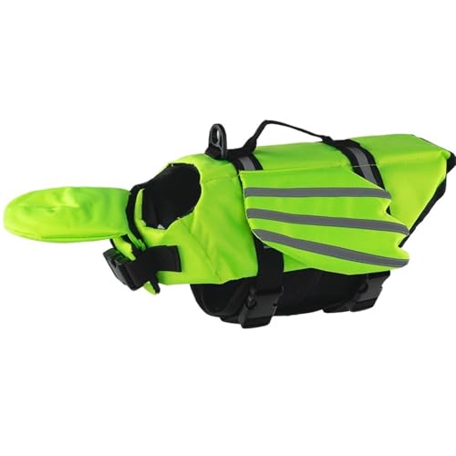 Haustier Schwimmweste Hunde Westen Rettung Schwimmen tragen Sicherheitskleidung Badeanzug Outdoor(Green,XL) von VRKRTVBLB