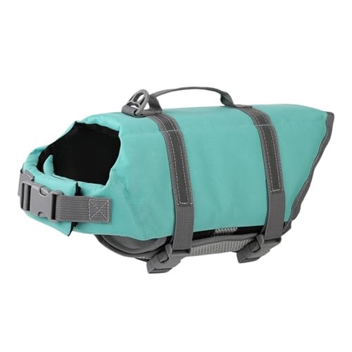 Haustier-Schwimmweste Ripstop Reflective Adjustable for Hunde mit Rettungsgriff for Schwimmen(Green,M) von VRKRTVBLB