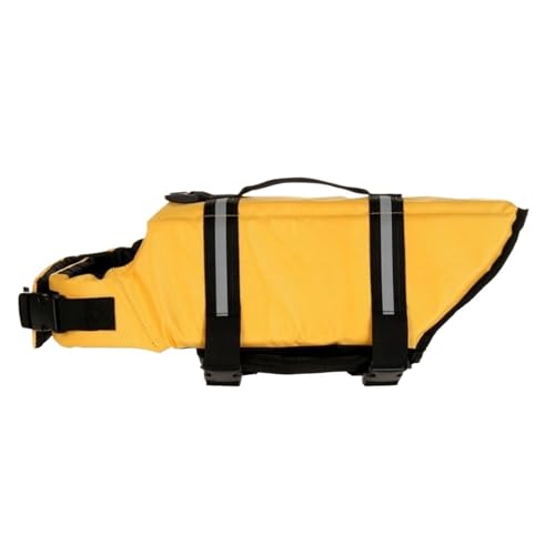Haustier-Schwimmweste Ripstop Reflective Adjustable for Hunde mit Rettungsgriff for Schwimmen(Yellow,XXL) von VRKRTVBLB