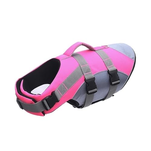 Haustier Schwimmweste Sommer for kleine mittelgroße Hunde Reflektierende Weste Badeanzug(Pink,M) von VRKRTVBLB