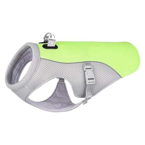 Haustier Sommer Kühlweste Reflektierende Haustierkleidung Kühljacke for kleine mittelgroße und große Hunde(Green,L) von VRKRTVBLB