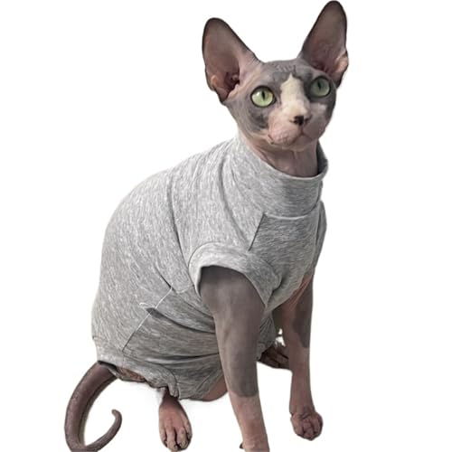 Haustier-Sommer-T-Shirt for Kätzchen Neckholder-Tops for Katzenpyjamas for kleine und mittelgroße Hunde(Gray,XXL) von VRKRTVBLB