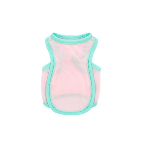 Haustier Sommer Weste Cool Atmungsaktive Kühlung Einfarbig Weste Katze und Hund Universal(Pink,S) von VRKRTVBLB