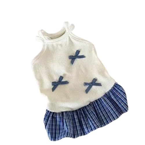 Haustier-Sommerkleid, dünn, mit Riemchen, süßer Rock for kleine und mittelgroße Hunde und Katzen(White,S) von VRKRTVBLB