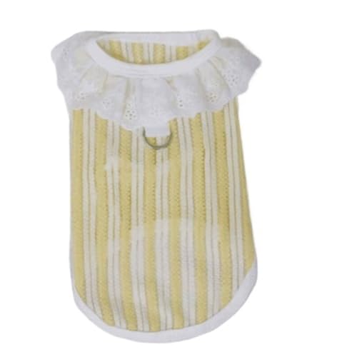 Haustier-Sommerweste, atmungsaktiv, kühl, kurzärmelig, for kleine, mittelgroße und große Hunde und Katzen(Yellow,S) von VRKRTVBLB