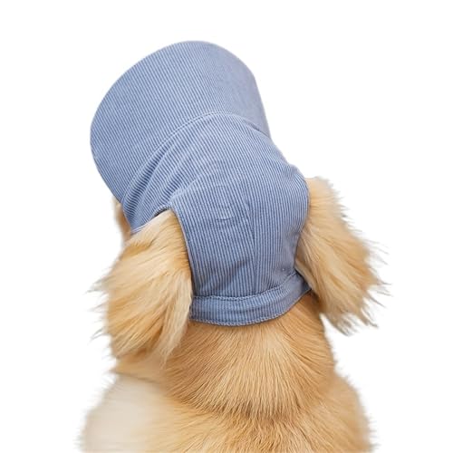 Haustier Sonnenhut Einstellbare Hund Baseball Kappe Outdoor Sport Hut Weich Atmungsaktiv Mit Ohr Löcher(Blue,XL) von VRKRTVBLB