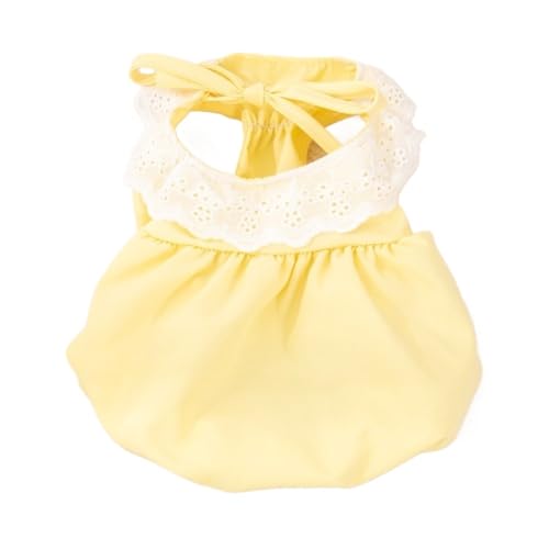 Haustierkleid, Sommer, einfarbig, atmungsaktiv, weich, elastisch, for Katzen und Hunde(Yellow,M) von VRKRTVBLB