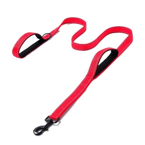 Haustierleine, dehnbares Nylon, reflektierend, geeignet for kleine, mittelgroße und große Hunde(Red,2.5 * 150cm) von VRKRTVBLB