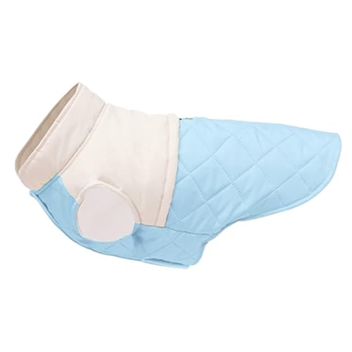 Haustiermantel, Weste, Hemd, warme Baumwolljacke, Herbst- und Winterkleidung for kleine, mittelgroße Hunde und Katzen(Blue,S) von VRKRTVBLB