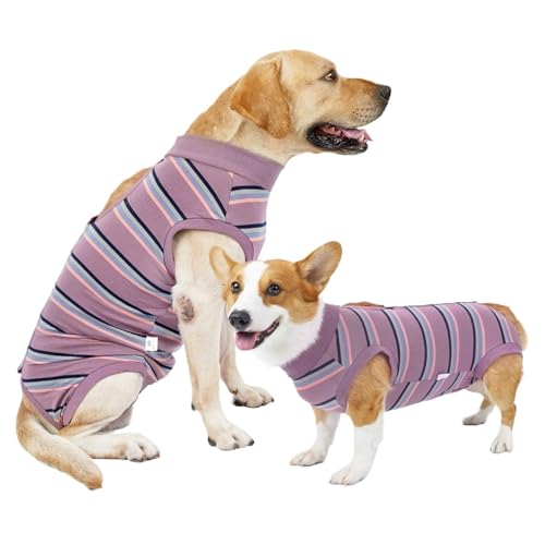 Haustierweste, Anti-Lecken-Chirurgie-Erholungskleidung, atmungsaktiver Pflegeoverall for kleine und mittelgroße Hunde und Katzen(Red,S) von VRKRTVBLB