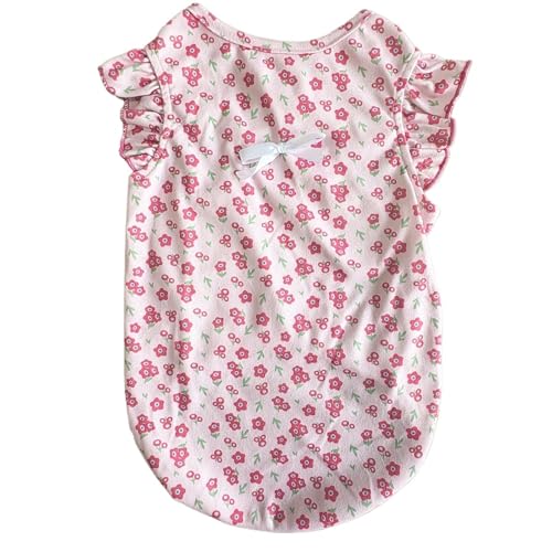 Haustierweste, süße, weiche Katzenkleidung, Hundekleid for kleine und mittelgroße Hunde und Katzen(Red,L) von VRKRTVBLB