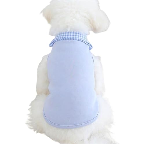 Haustierweste Sommerhemd T Atmungsaktiv for kleine mittelgroße Hunde und Katzen(Blue,M) von VRKRTVBLB