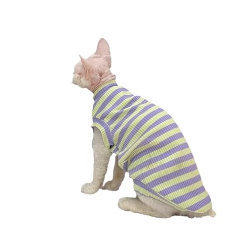 Haustierweste aus Baumwolle mit Streifen und hoher Elastizität, gut zu tragen im Sommer, geeignet for kleine und mittelgroße Hunde(XS(1-1.5KG)) von VRKRTVBLB