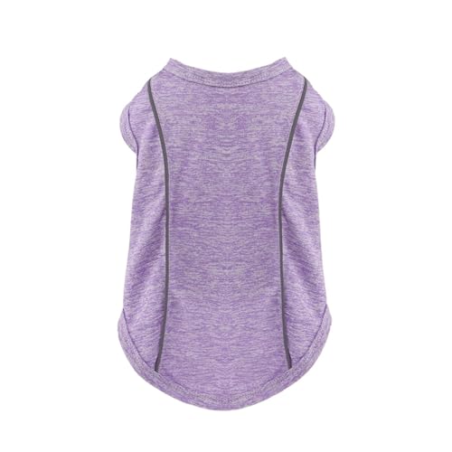 Haustierweste mit reflektierenden Streifen, Sonnenschutz-Shirt, geeignet for kleine bis große Hunde(Purple,S) von VRKRTVBLB