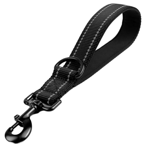 Hunde Nylon Leinen 360 ° Rotation Reflektierende Leine Traktion Seil Haustier Kette(Black,M 2.5x45 cm) von VRKRTVBLB