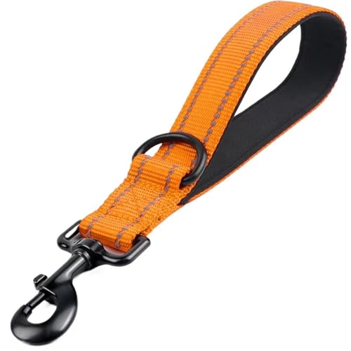 Hunde Nylon Leinen 360 ° Rotation Reflektierende Leine Traktion Seil Haustier Kette(Orange,L 2.5x60 cm) von VRKRTVBLB