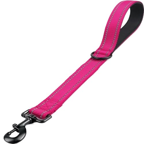 Hunde Nylon Leinen 360 ° Rotation Reflektierende Leine Traktion Seil Haustier Kette(Rose red,M 2.5x45 cm) von VRKRTVBLB