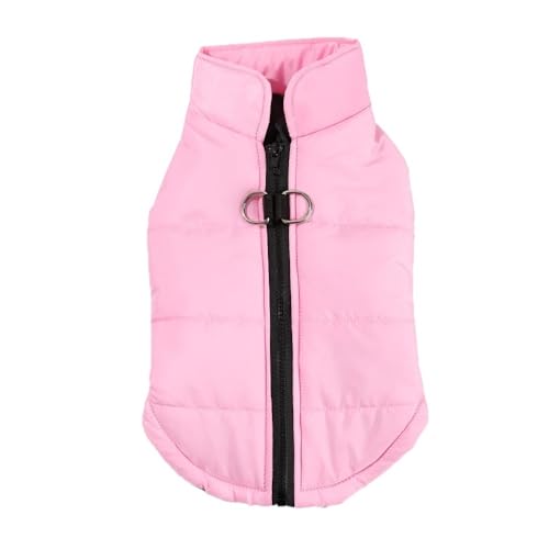 Hundekleidung, weicher Pullover-Pyjama for kleine, mittelgroße und große Hunde, warme, Dicke Jacke, Haustier-Overall, Wintermantel(Pink,XXL) von VRKRTVBLB