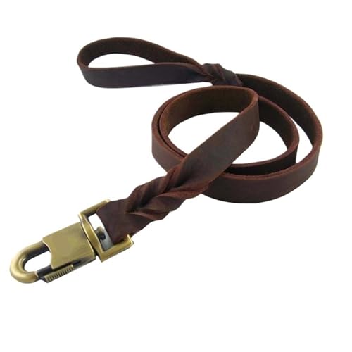 Hundeleine, weiche, Dicke Hundeleine aus echtem Leder for mittelgroße und große Hunde(A,2.5 * 150cm) von VRKRTVBLB