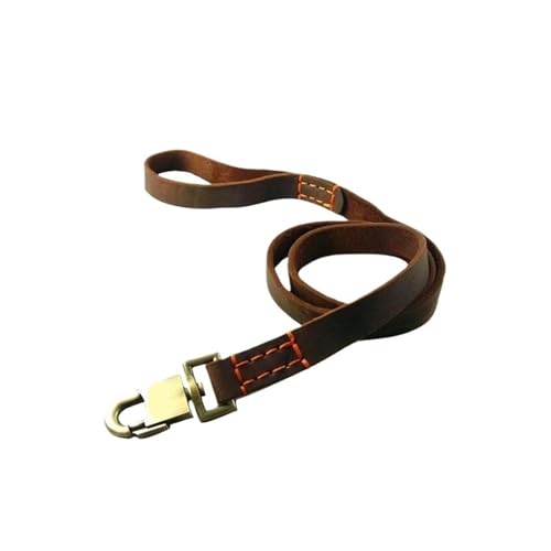 Hundeleine, weiche, Dicke Hundeleine aus echtem Leder for mittelgroße und große Hunde(B,2.5 * 90cm) von VRKRTVBLB