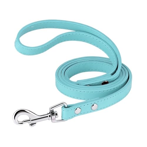 Hundeleine aus Leder, weich, SM, for Spaziergänge und Trainingsleinen, langlebig, for kleine und mittelgroße Hunde(Green,S) von VRKRTVBLB