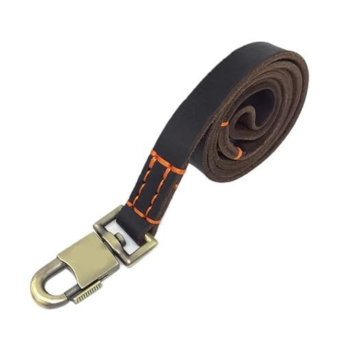 Hundeleine aus echtem Leder for große und mittelgroße Hunde, strapazierfähige Hundetrainingsleine(A,2.5 * 90cm) von VRKRTVBLB