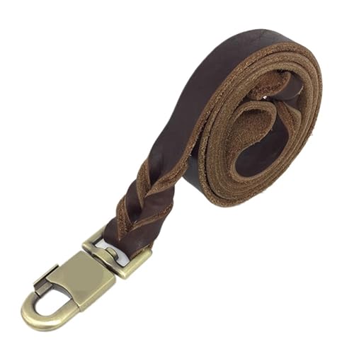 Hundeleine aus echtem Leder for große und mittelgroße Hunde, strapazierfähige Hundetrainingsleine(B,2.5 * 150cm) von VRKRTVBLB