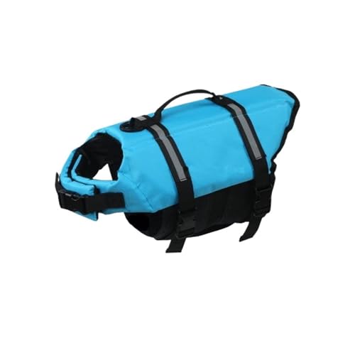 Hundeschwimmweste Reflektierende verstellbare Badebekleidung Sicherheitsweste Surfen Verbesserter Auftrieb Haustier-Rettungswesten(Blue,XXL) von VRKRTVBLB