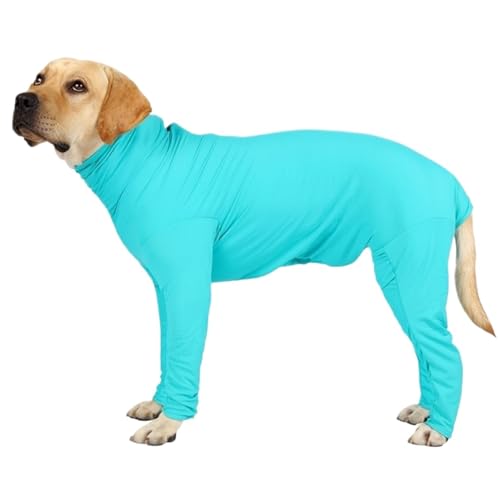 Langärmeliger einteiliger Haustier-Pyjama, 4-beinige Haustierkleidung, Erholungshemd nach Operationen, Linderung von Angstzuständen bei Hunden(Blue,L) von VRKRTVBLB