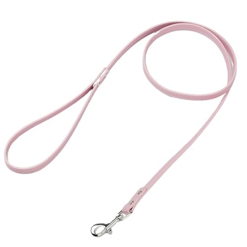 Leder Hundeleine Haustier Welpen Hund Walking Leine for Kleine Mittelgroße Hunde Katze Leine führt(Pink,M) von VRKRTVBLB