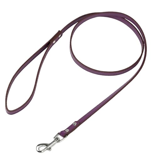 Leder Hundeleine Haustier Welpen Hund Walking Leine for Kleine Mittelgroße Hunde Katze Leine führt(Purple,M) von VRKRTVBLB