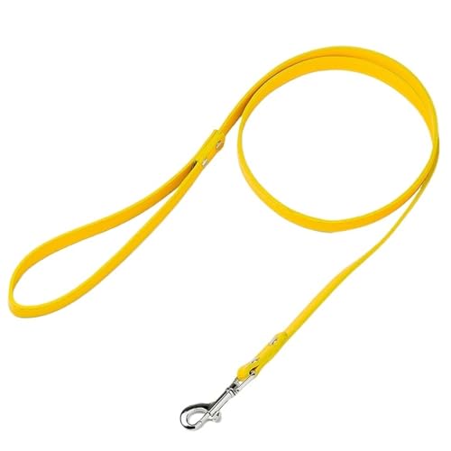 Leder Hundeleine Haustier Welpen Hund Walking Leine for Kleine Mittelgroße Hunde Katze Leine führt(Yellow,M) von VRKRTVBLB